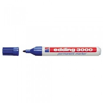 Marcador permanente punta redonda 1,5-3 mm azul Edding 3000