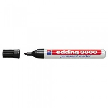 Marcador permanente punta redonda 1,5-3 mm negro Edding 3000