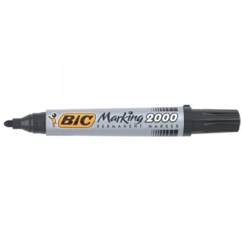 Marcador permanente punta redonda 1,7 mm. negro Marking 2000 Bic