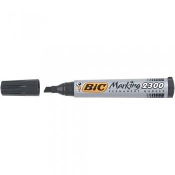 Marcador permanente punta biselada 3,1-5,3 mm. negro Marking 2300 Bic