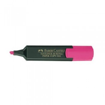 Rotulador fluorescente punta biselada 1-5 mm rosa Faber Castell