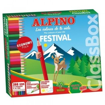 Lápiz color Schoolpack 288 un. Economy Pack  Alpino Festival