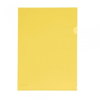 DOSSIER UÑERO A4 PP 250 MICRAS 220X310 MM. AMARILLO DATABANK