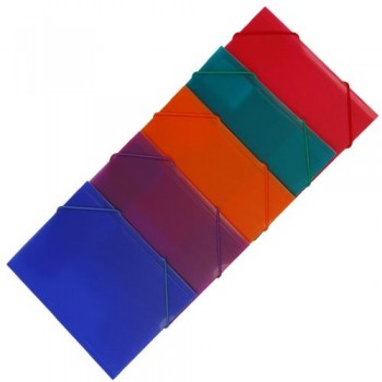 Carpeta gomas A6 solapas 175x125 mm PP colores surtidos Supra