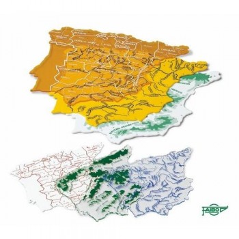 Mapas España con bolsa 3 un. 15x12,5cm Faibo
