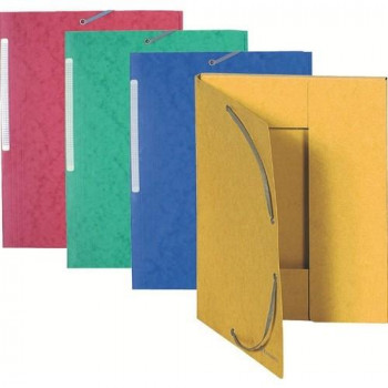 Carpeta gomas A4 3 solapas cartón colores surtidos Maxi Capacity Exacompta
