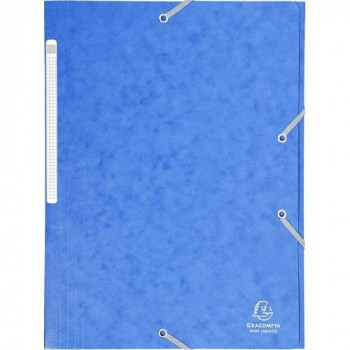Carpeta gomas A4 3 solapas cartón azul Maxi Capacity Exacompta