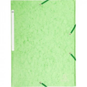 Carpeta gomas A4 3 solapas cartón verde claro Maxi Capacity Exacompta