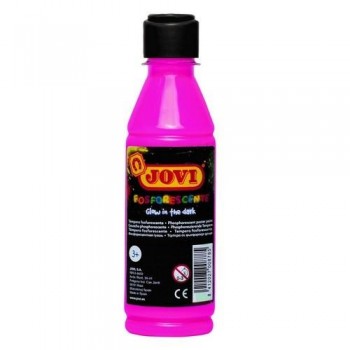 Témpera fosforescente botella 250 ml. Magenta Jovi
