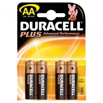 PILA ALCALINA DOBLEAA  MN 1500 - LR06 BLISTER 4 DURACELL PLUS