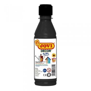 Pintura multisuperficie botella 250 ml. color Negro JOVIDECOR