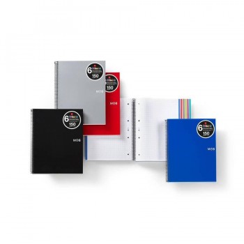 BLOC NOTE BOOK - 6 A4 150 HOJAS T/ PP