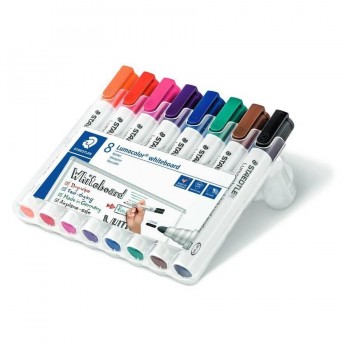 ROTULADOR PIZARRA ESTUCHE 8UDS. LUMOCOLOR 351 PTA.CONICA STAEDTLER