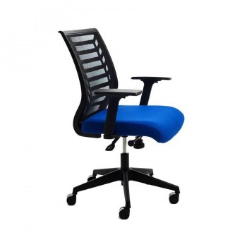 SILLA OFICINA RD907 AZUL CON BRAZOS ROCADA