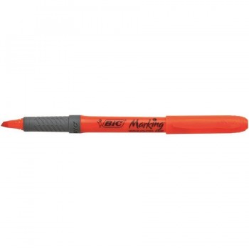 Marcador fluorescente punta biselada 1,6-3,4mm. Highlighter Grip naranja Bic