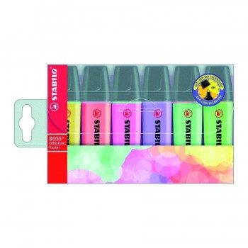 ROTULADORES FLUORESCENTE STABILO BOSS PASTEL ESTUCHE 6UDS SURTIDOS