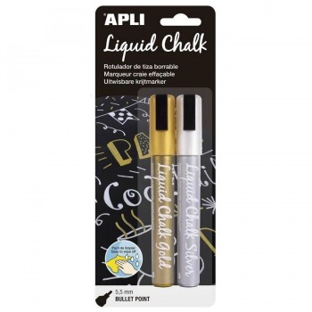 ROTULADOR TIZA LIQUIDA PTA.REDONDA 5,5MM COLOR SURTIDO LIQUID CHALK APLI