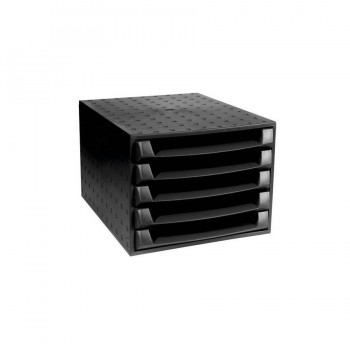 MODULO 5 CAJONES ABIERTO THE BOX ECOBLACK EXACOMPTA