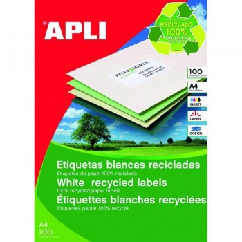 Etiquetas adhesivas multifunción recicladas A4 70