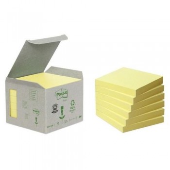 Notas adhesivas recicladas 76x76 mm. Pack-mini tor