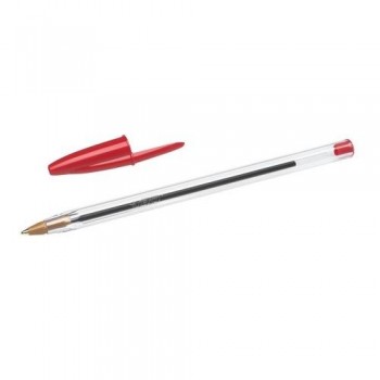 Bolígrafo tinta aceite punta 1 mm rojo Bic cristal