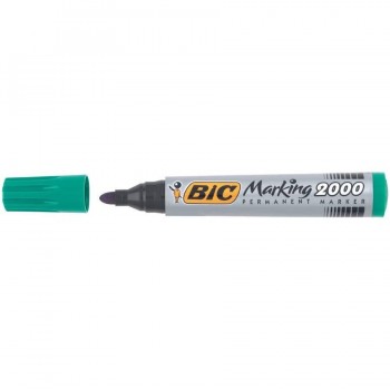 MARCADOR PERMANENTE PUNTA REDONDA 1,7 MM. VERDE MARKING 2000 BIC