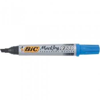 Marcador permanente punta biselada 3,1-5,3 mm. azul Marking 2300 Bic