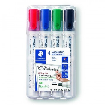 ROTULADOR PIZARRA ESTUCHE 4UDS. LUMOCOLOR 351 PTA. CONICA STAEDTLER