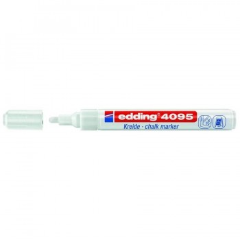 Marcador vidrio punta redonda 2-3mm. Edding 4095 BLANCO