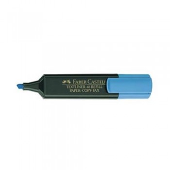 Rotulador fluorescente punta biselada 1-5 mm azul Faber Castell