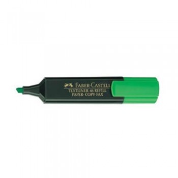 Rotulador fluorescente punta biselada 1-5 mm verde Faber Castell