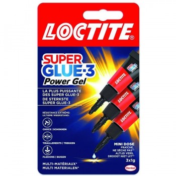 PEGAMENTO SUPER GLUE 3 MONODOSIS POWER GEL 3X1G LOCTITE