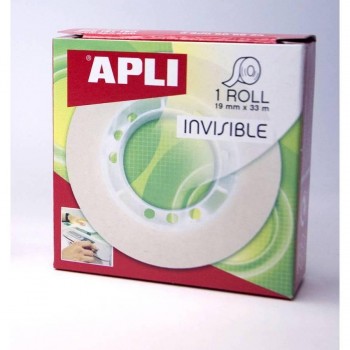 Cinta adhesiva Invisible en rollo 19 mm. x 33 m.