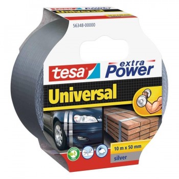 CINTA AMERICANA PLATA EXTRA POWER UNIVERSAL 10M X 50MM TESA