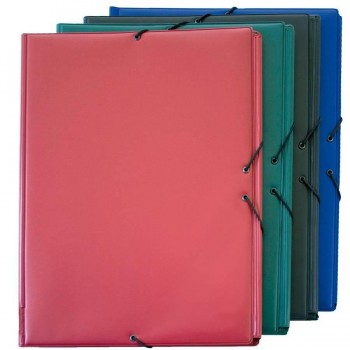 CARPETA GOMAS PVC FOLIO 3 SOLAPAS VERDE GRAFOPLAS