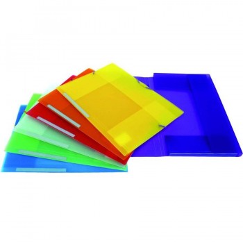 CARPETA GOMAS PP FOLIO SOLAPAS AZUL TRANSLUC LOMO ROTULABLE COLORGRAF GRAFOPLAS