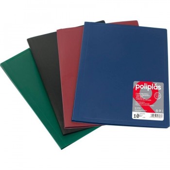 CARPETA FUNDAS POLIPLAS FOLIO PP OPACOS EXTRA 40 FUNDAS GRAFOPLAS