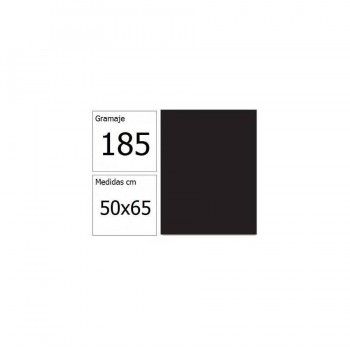 CARTULINA 50X65 180GR. NEGRO LIDER/UNI/GRAFO