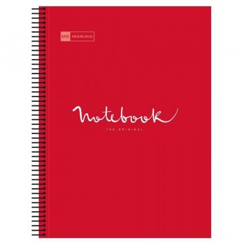 CUADERNO MICROP A4 120H 90G C/5 PP NOTEBOOK 5 EMOTIONS ROJO MIQUELRIUS