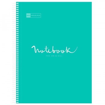 CUADERNO MICROP A4 120H 90G C/5 PP NOTEBOOK 5 EMOTIONS TURQUESA MIQUELRIUS