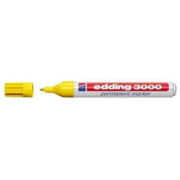 Marcador permanente punta redonda 1,5-3 mm. amarillo edding 3000