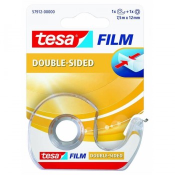 CINTA ADHESIVA TESAFILM  DOBLE CARA 7,5M X 12MM CON DISPENSADOR TESA