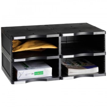 MODULO ARCHIVODOC 4 HUECOS JUMBO 360X600X275 MM NEGRO ARCHIVO 2000