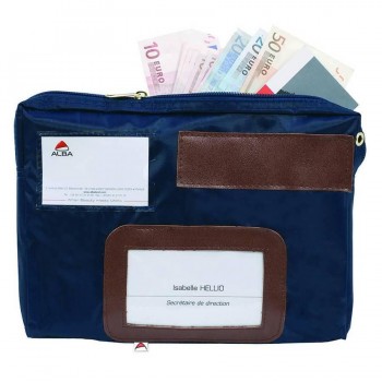 BOLSA DE CORRESPONDENCIA FABRICADA EN NYLON IMPERMEABLE 40X270X185 MM AZUL ALBA