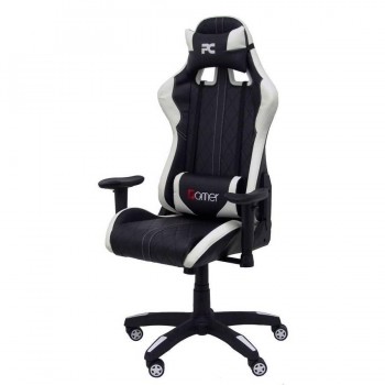 SILLA GAMING PARAISO SIMILPIEL NEGRO/BLANCO PIQUERAS Y CRESPO