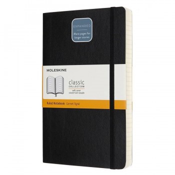 CUADERNO CLASSIC MAYOR GROSOR  TAPA BLANDA HORIZONTAL 13X21CM MOLESKINE