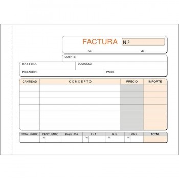 TALON FACTURAS 8º APA. DUPL. AUTOCOP. T67