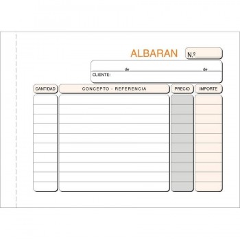 TALONARIOS ALBARANES T-124 8º APAISADO TRIPLICADO AUTOCOP. LOAN
