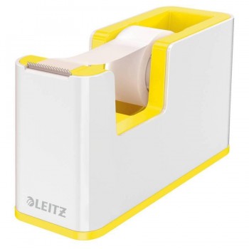 DISPENSADOR DE CINTA ADHESIVA LEITZ WOW DUAL AMARILLO/BLANCO