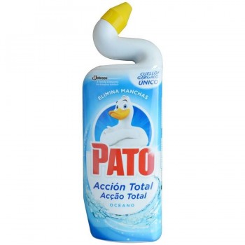 LIMPIADOR DE INODORO PATO AZUL ACCION TOTAL OCEANO 750 ML